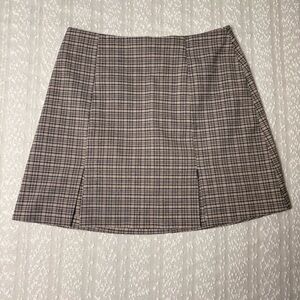 Vintage Y2K Plaid Mini Skirt Houndstooth Academia Size 7 USA Made iZ California‎